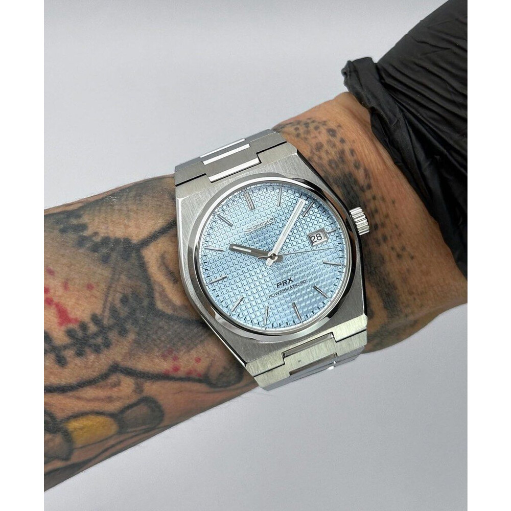 Custom Seiko Mod • Ice Blue PRX • 40mm